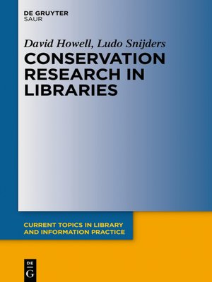 cover image of Conservation Research in Libraries
